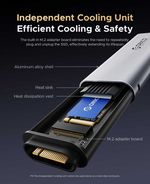 Док-Станция и офлайн дупликатор для M.2 SSD Nvme Orico IT48N-C