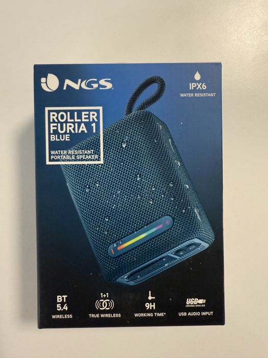 Boxa Portabila bluetooth NGS Roller Furia 1 ,15w, usb , ipx6 - albastru