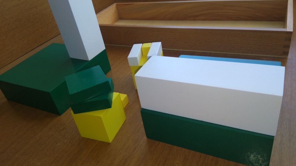 -30% Монтесори дървен триизмерен куб за степенуване на 3 -та степен