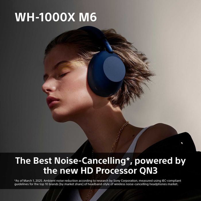 Безжични слушалки с микрофон Sony WH-1000XM6, ANC