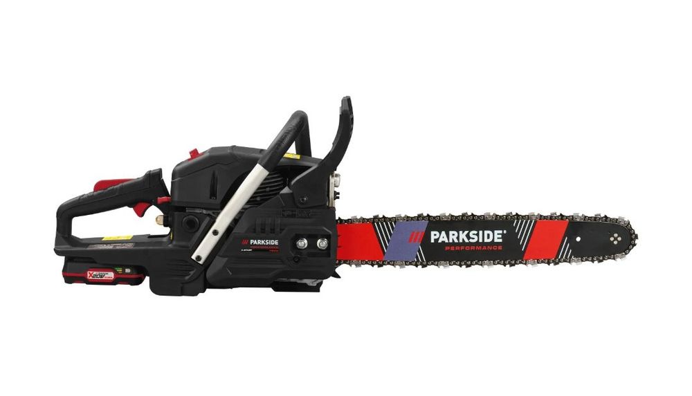 Parkside performance drujba benzina cu START ELECTRIC pe baterie 20V