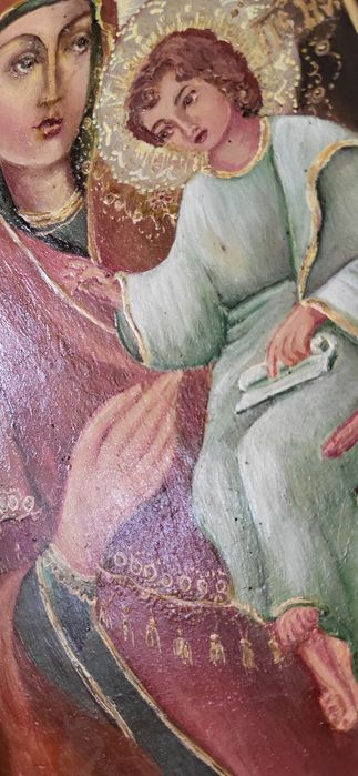 Icoană pictată manual Maica Domnului cu Pruncul