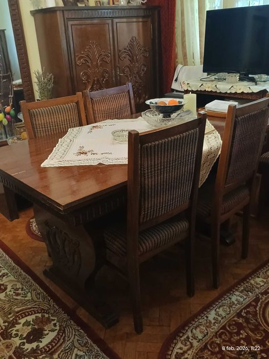 set mobilier sufragerie din lemn masiv