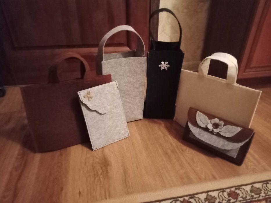 Подарочные пакеты из фетра