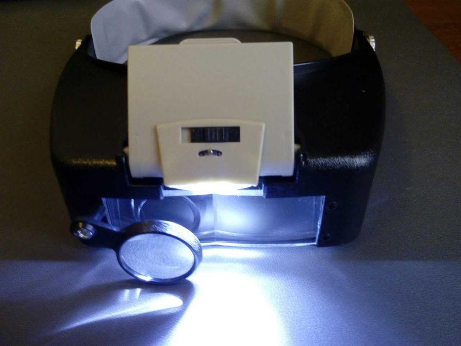 лупа на голову с фонариком професионнальная