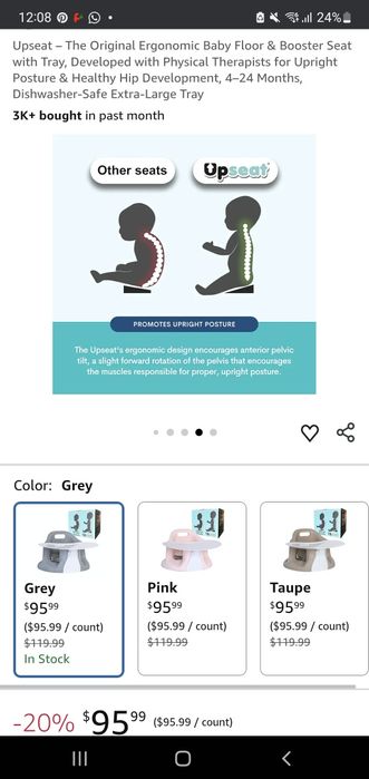 Scaun bebeluș cu tava inclusa, Ergonomic din SUA