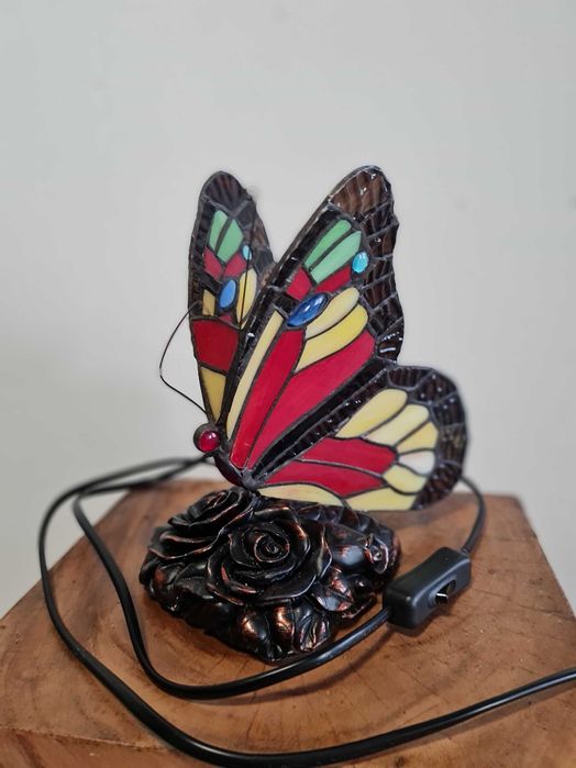 Антична лампа  пеперуда  стил Тифани