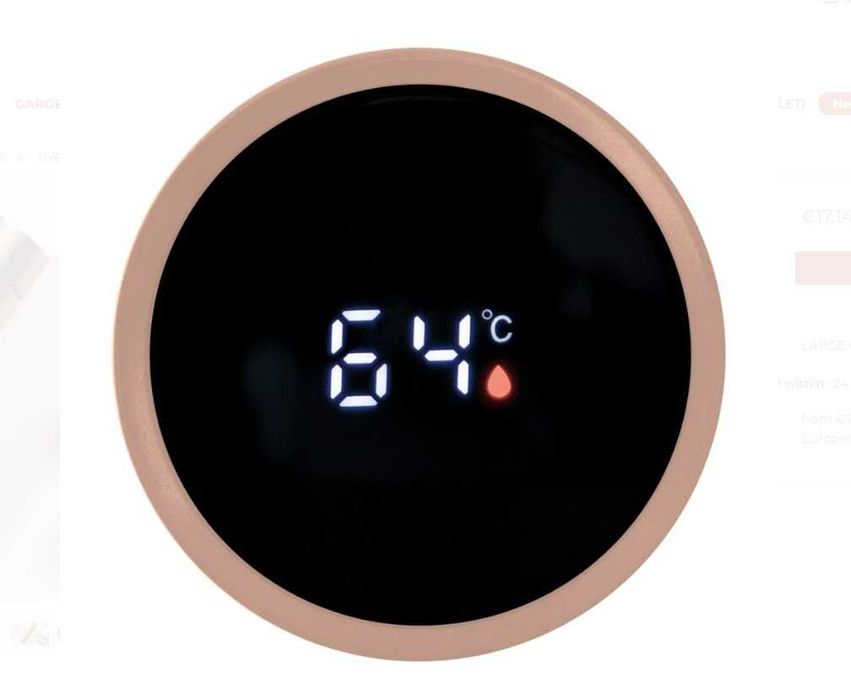 Berlinger Haus Rose Gold Smart 0.45L стоманен термос с LED индикатор