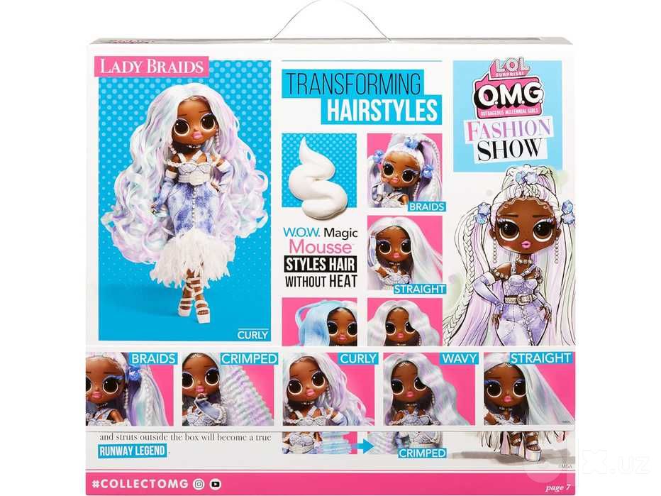 Кукла LOL Surprise OMG Lady Braids с Magic Mousse, новая