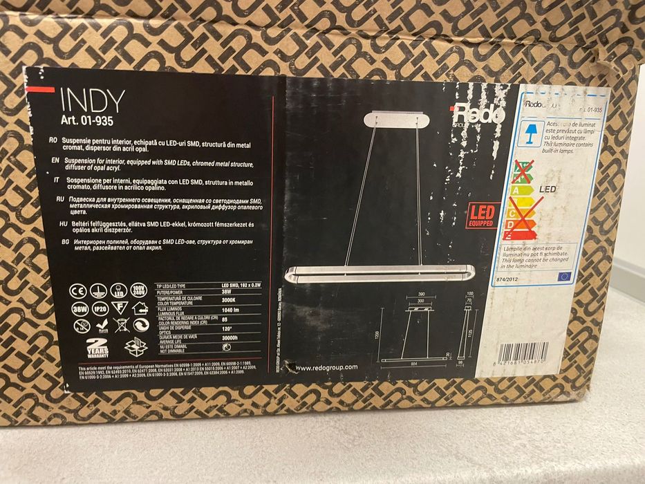Лед/LED Пендел Redo Indy 01-935