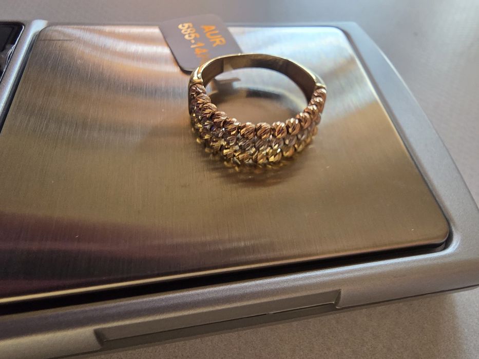 Inel aur 14k, nou