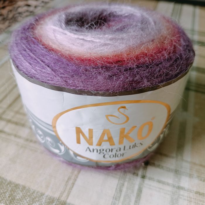 Пряжа Nako angora luks color.