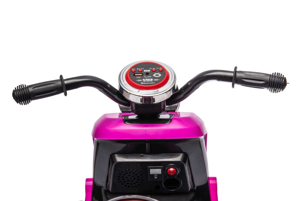 Scuter electric cu remorca, telecomanda Kinderauto BJBTK3 2x 35W Rose