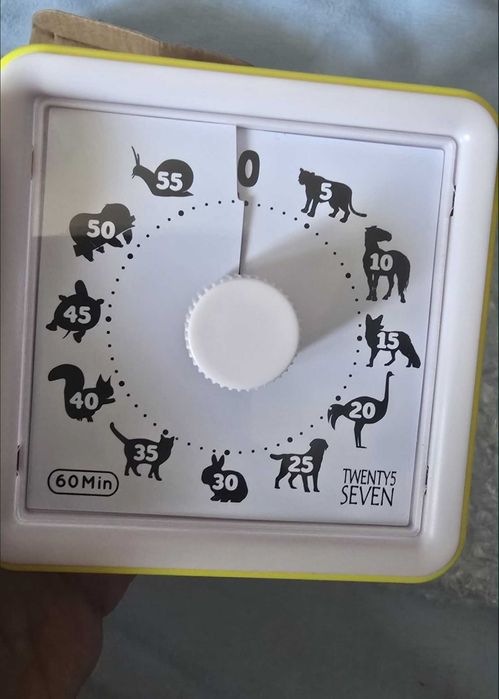 Ceas timer cu cronometru, animale, nou, galben