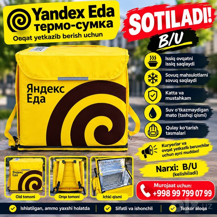 Zudlik bilan Yandex Eda termosumkasi sotiladi!