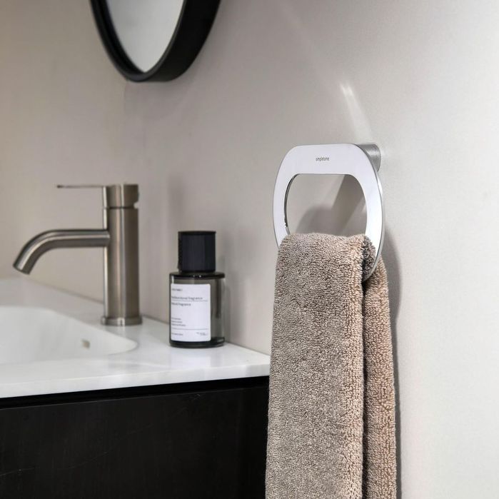 Suport pentru Prosoape de Baie Oțel Inoxidabil Design Modern – Crom 2 bucăți