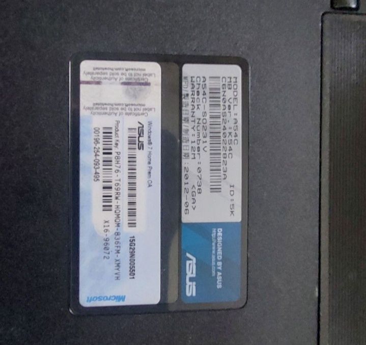 Laptop Asus i5 2410m