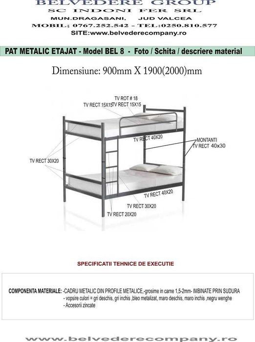 Pat Metalic Suprapus model BEL-8 | Producător Direct