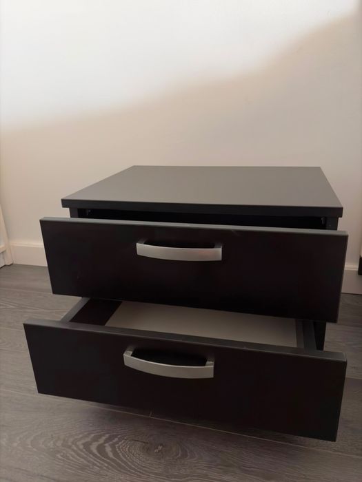 Set 2 noptiere negre 50x38x39 cm