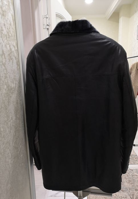 Кожаная  дубленка