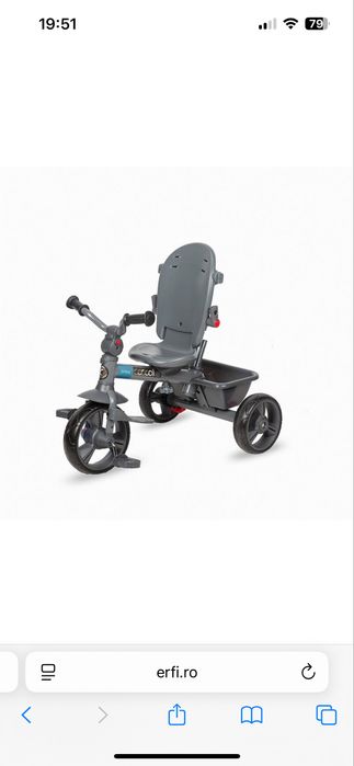 Tricicletă multifuncțională Coccolle Primo, culoare Turquoise Tide