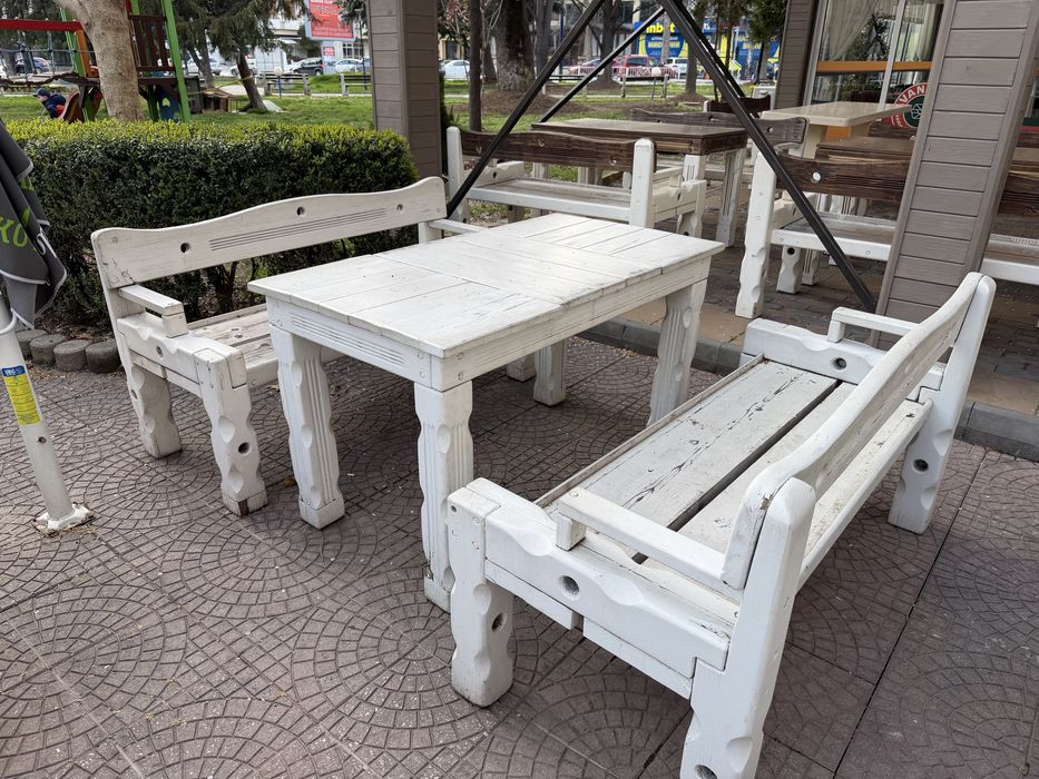 Дървени градински комплекти