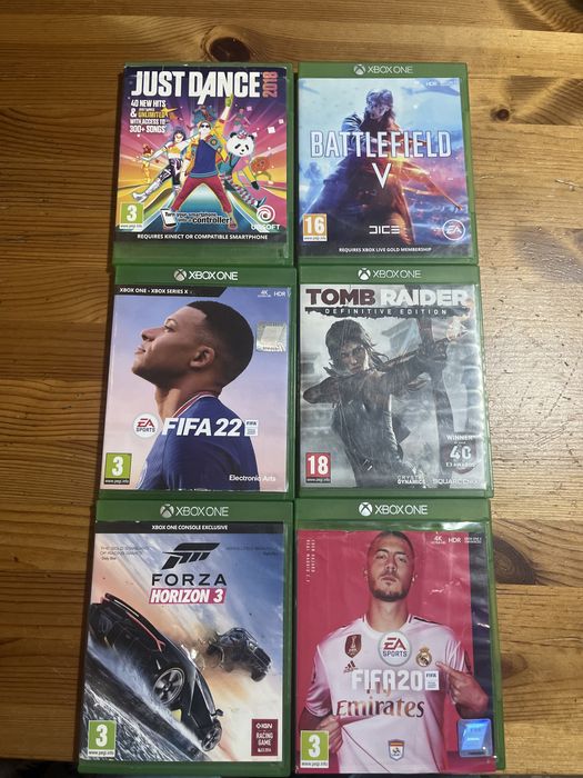 jocuri xbox one s, fifa22,fifa20,forza horizon 3, tomb raider, etc