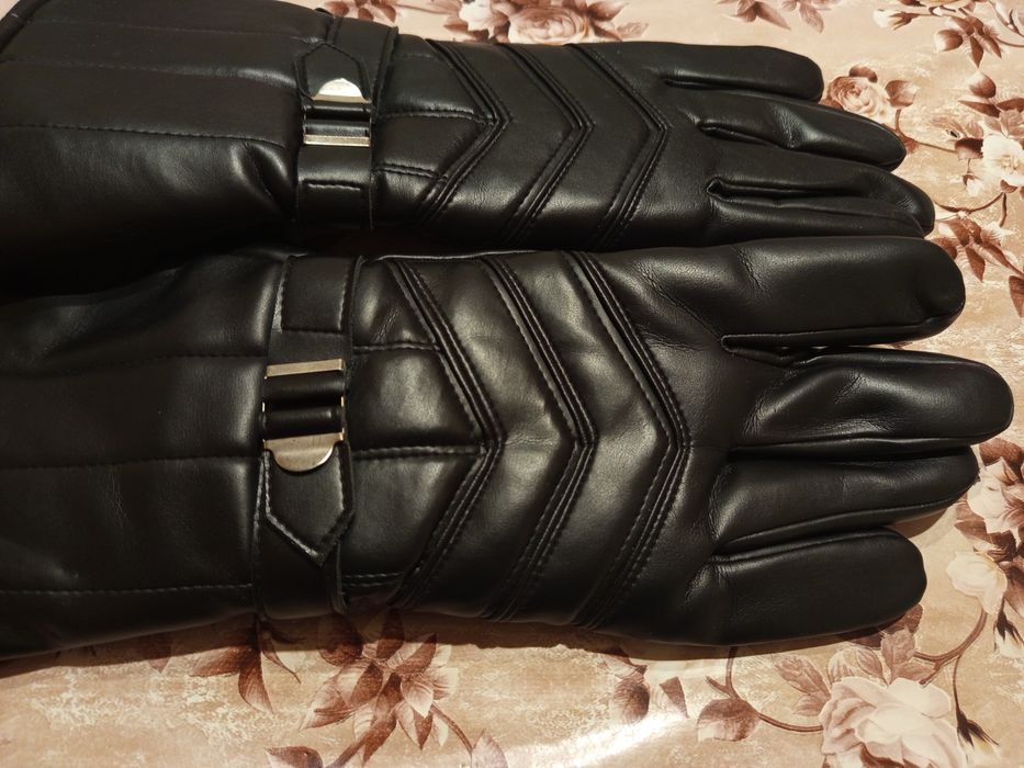 Винтидж Мъжки Дълги Ръкавици от Естествена Кожа Нови