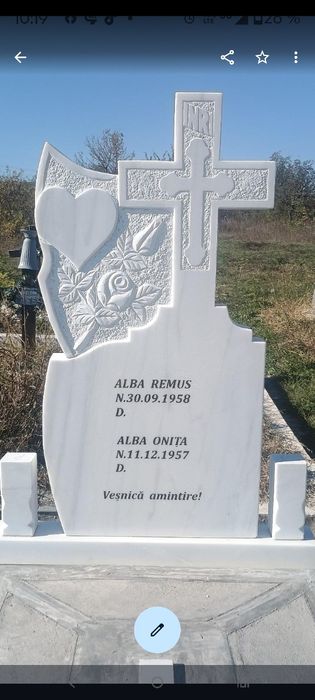 Monumente funerare, cruci marmură