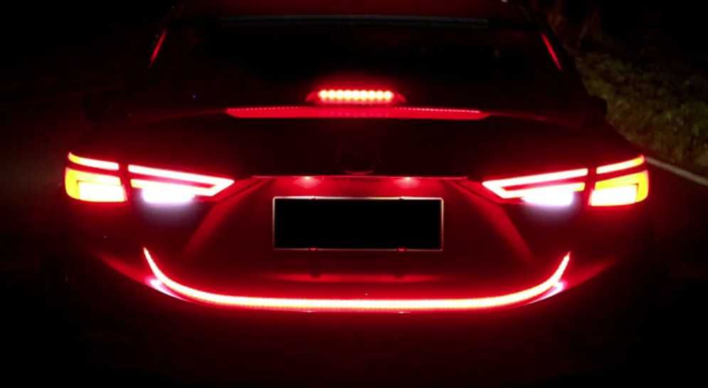 Led ленти 2бр. за фарове на автомобил кола лед  лента за багажник