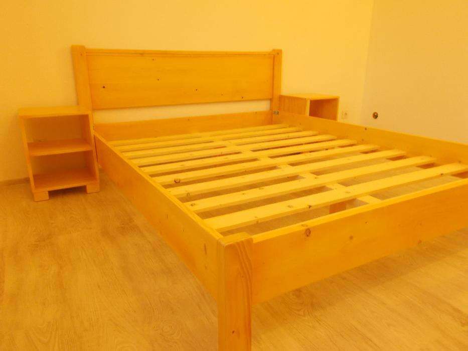 TRANSPORT GRATUIT.Pat dublu din lemn masiv cod 205
