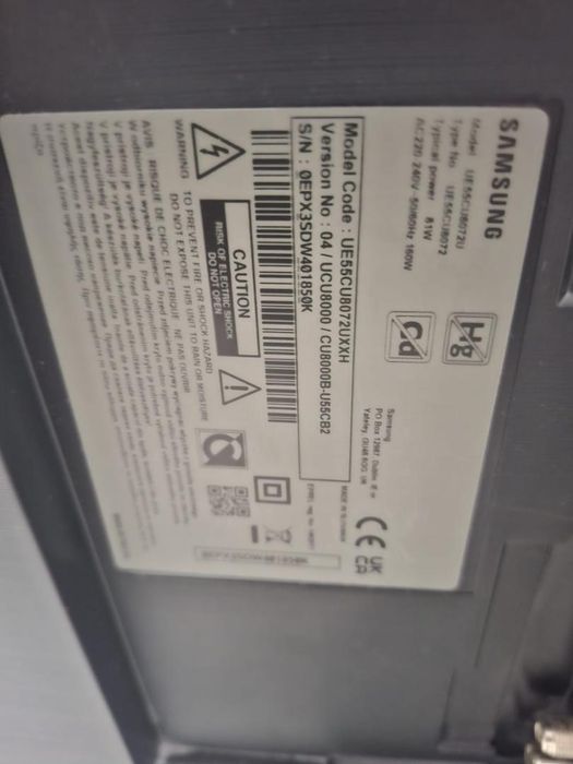 Televizor LED Smart Samsung UE55CU8072UXXH, 138 cm, 4K -N2-