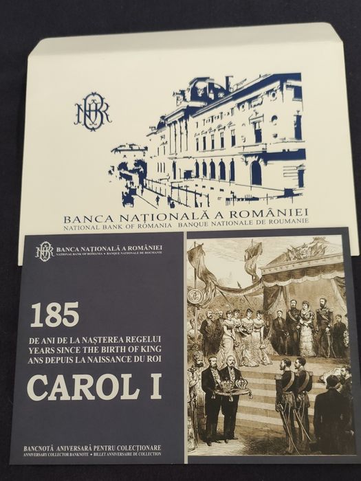 Bancnota 100 lei- editie aniversara 185 ani de la nasterea luiCarol I