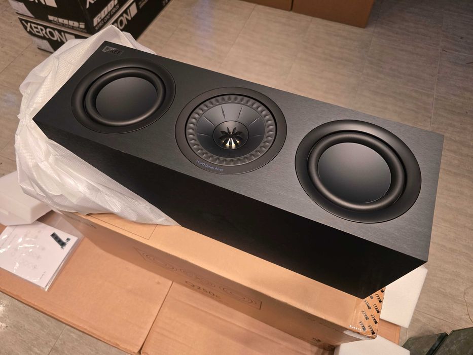 KEF Q250c Boxa Centru Satin Black Home Cinema Hi‑Fi 2‑Way Dialog Clar