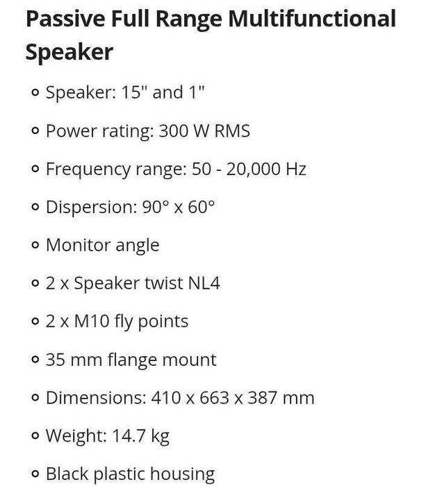 Boxă pasivă FBT J 15