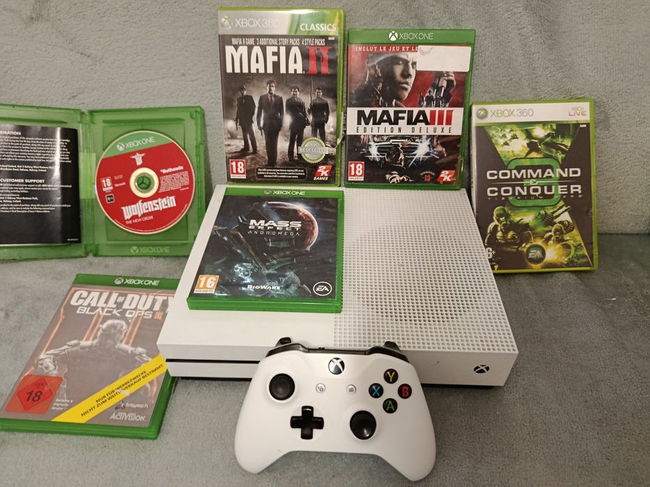 Xbox ONE S 4K 60FPS 1TB ( 1000Gb )  +  JOCURI + controller xbox
