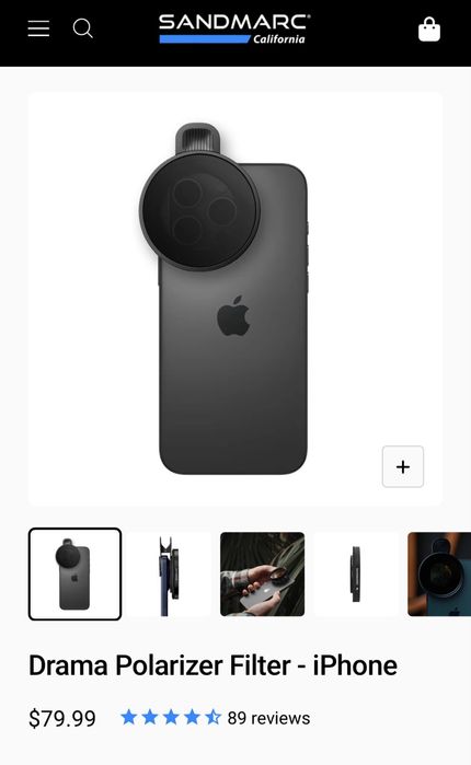 Поляризационный фильтр Sandmarc для iPhone/Samsung