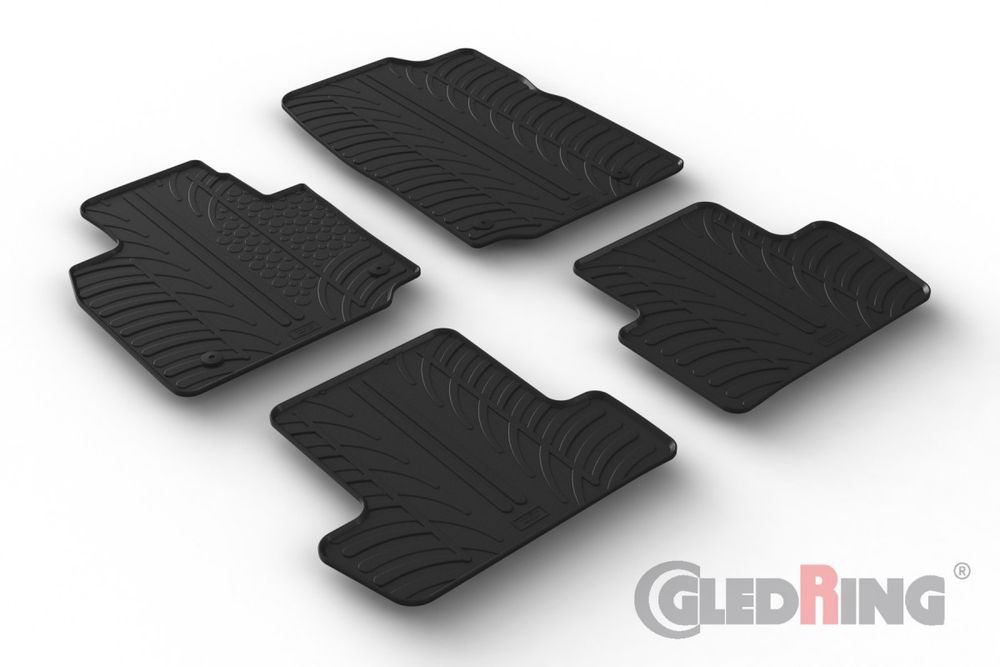 Set covorase auto din cauciuc Mazda MX-30 SUV 05.2020 (electric), Negru, Gledring, 4 buc