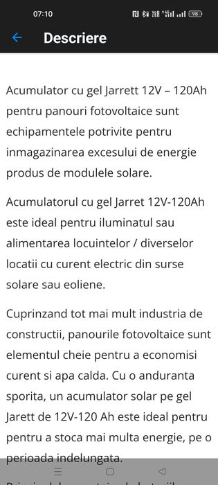 Baterie pe gel nou