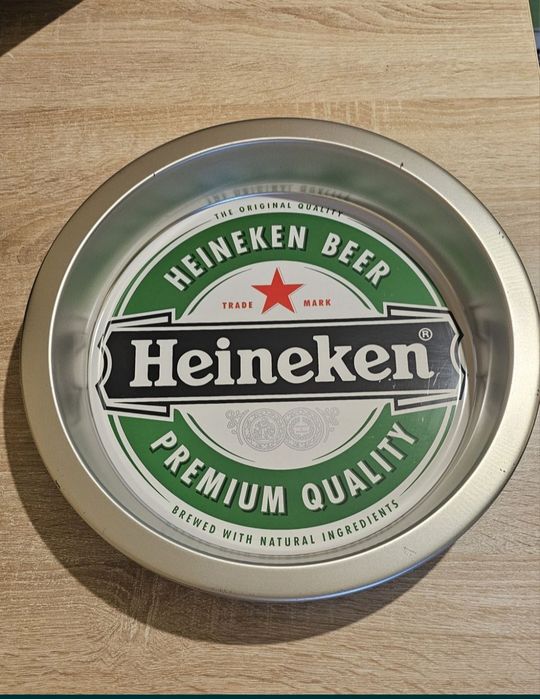 Tava Heineken,metalica,de servit bauturi