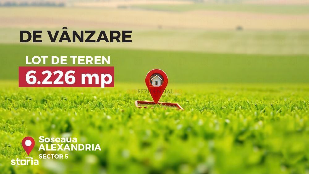 Teren cu autorizatie de constructie, 6226 mp, Soseaua Alexandriei, Sec