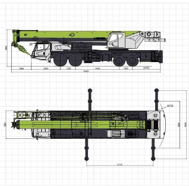 Zoomlion ZTC1000VS562 avtokrani 100tonn 6seksiya Cip Tashkent