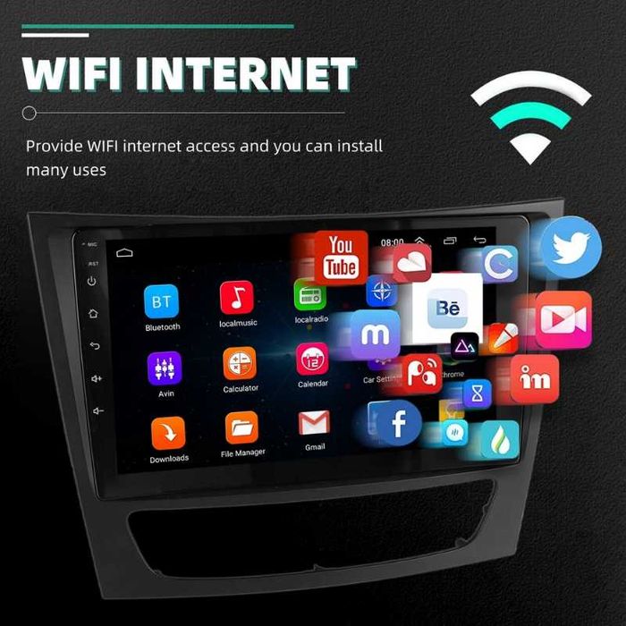 9” 2-DIN Android’15 4GB/64GB за Mercedes E-Klasse W211, CLS W219, W463