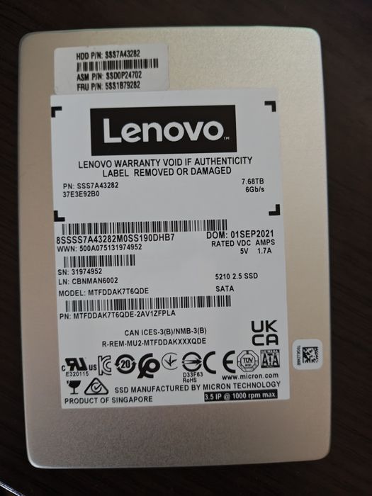 SSD Lenovo 7.6TB