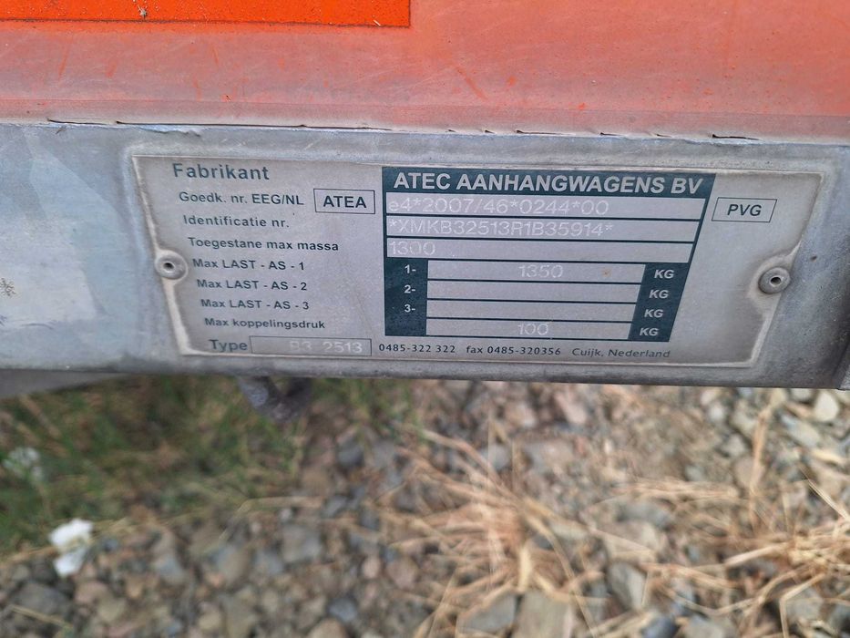 Remorca Atec 1300 kg cu sistem de franare
