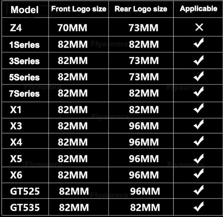 LED  стикер с лого на емблема BMW 82 мм