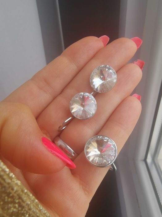 Сребърни обеци пръстени