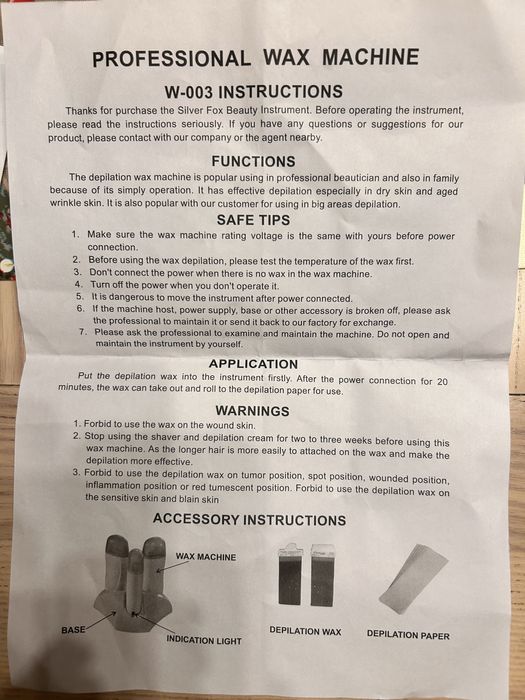 Нагреватель для воска Silver Fox в наборе