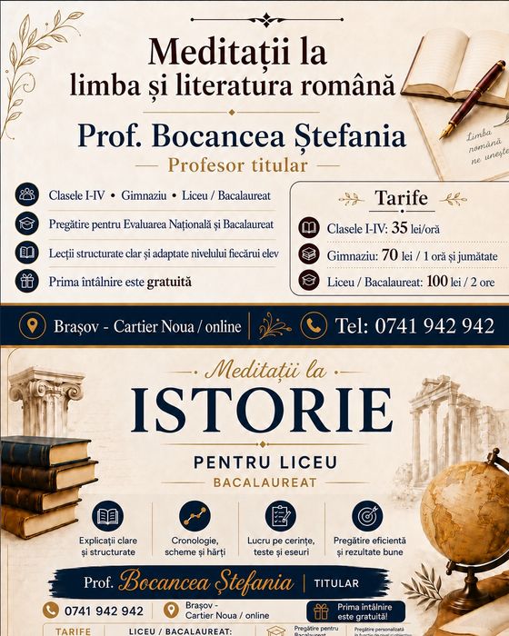 Ofer meditații la limba română și istorie