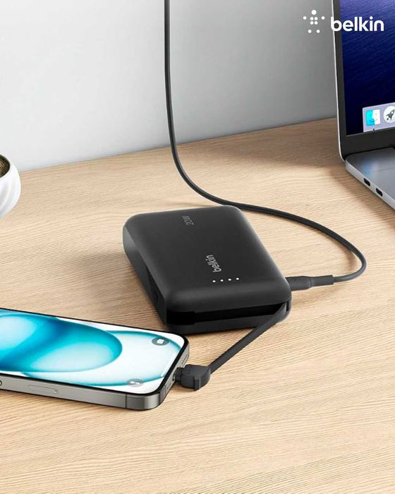 Повербанк Belkin с интегрированным кабелем (10.000 mAh)